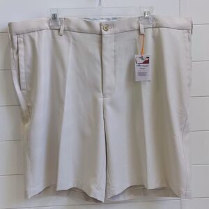 Peter Millar Salem Performance Men's 42 Shorts Beige Golf Harvard Logo NEW!